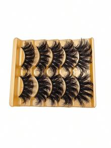 Instant Eye Enlargement! 5 Pairs 14mm Long-Lasting Voluminous False Eyelashes, Dramatic Thickening And Lengthening, Instantly Transform Into An Electric Eye Goddess - View 9