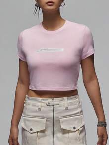 Nike/JORDAN Authentic Women's Fashion Casual Slim Fit Sports Short Sleeve T-Shirt HM4903-663 - HM4903-663 - View 1