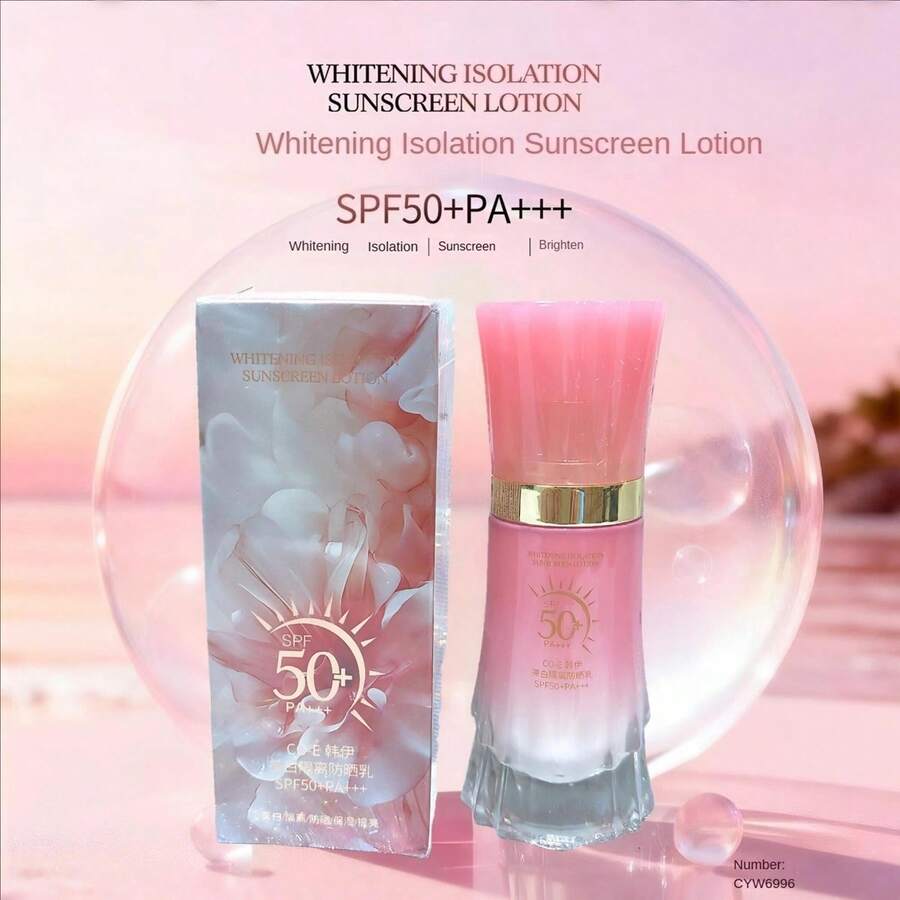 50g Crema solar ligera y transpirable, blanqueadora, hidratante, iluminadora, FPS50+ PA+++ - rosa y blanco - Ver 1