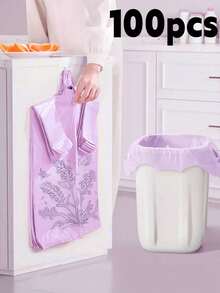 5/40/50/100pcs Lavender Scented Purple Shopping Bags, Suitable For Wholesale And Retail Use In Supermarkets And Stores, Garbage Bags - A - View 12