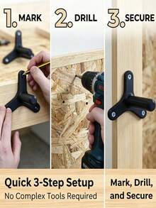 1/2 pièces Support de disque de meulage haut de gamme, structure imprimée en 3D durable, design industriel, base de montage triangulaire robuste, rangement d'outils efficace, convient pour l'organisation des disques abrasifs dans l'atelier et le garage - A - Voir 4