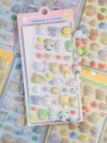 3D Embossed Cartoon Stickers, 3D Stickers For Decorating Phone Cases, Diaries, Water Bottles, Stationery, Sticker Books, These Cute Stickers Are Perfect For Decorating Your Computer - Multicolor - View 11