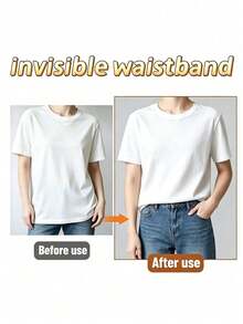4pcs/Set Lace Trim Hem Waistband, Adjustable Hem Regulator, Invisible Button Extender, Suitable For T-Shirts, Dresses, Shirts, Sweaters And Pants, Used To Shorten Clothing Length, Universal Home Sewing Tool - Multicolor - View 8