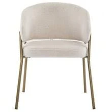 White Dining Chair, Modern Dining Chair In Gold  Velvet (2 Pieces), Dining Chair With Gold Legs - White 1 - View 9
