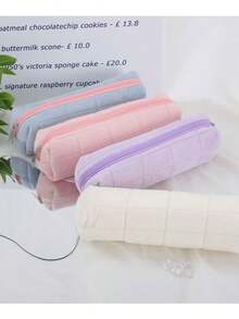 1pc Soft Plush Pencil Case/Cushion/Storage Bag, Designed For Women, Creative Stationery Storage Box, Large Capacity, Cute Cosmetic Bag, Incorporating Japanese Design Style, Back To School Essential; Back To School Supplies, Pencil Case, Backpack - A - View 10