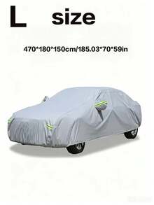 Thickened Fabric Car Cover, Full Surround Design For Dust, Sun, Rain And Snow Protection, Blocks UV Rays To Insulate And Cool Down Car Interior, Windproof, Scratch Resistant And Tear Resistant, All-Round Protection For Outdoor Parking, - Silver - View 18