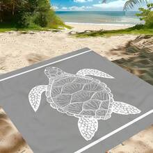 1pc Turtle Pattern Beach Mat, Extra Large Beach Mat, Lightweight And Durable. Perfect For Travel, Camping And Picnic. Adult Extra Large Size. Perfect For Beach And Outdoor Adventure - Style8 - View 2