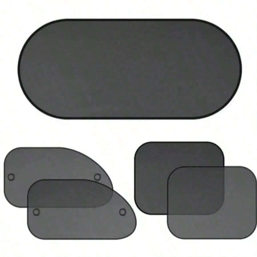 2pcs Car Sunshade Set, Universal Foldable Car Sunshade, Full Protection For Front And Rear Seats, Side Windows And Rear Windshield, Suction Cup Installation Suitable For All Car Models, Foldable And Easy To Store, Suitable For Hot Weather And Outdoor Parking - Multiple Styles - View 1