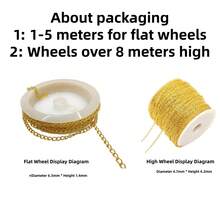 10ft (3m) Metal Chain Roll In Gold, Silver & Rose Gold Colors, With Pliers, Jump Rings & Lobster Clasps, For DIY Jewelry Making Of Necklaces, Bracelets, Anklets & Waist Chains, Available In 9 Colors (Slight Color Variations) - Multicolor - View 6
