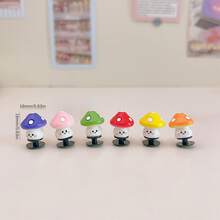 12pcs Cute 3D Mushroom Character Shoe Charms, DIY Shoe Accessories, Multi-Functional Shoe Clips For Garden Shoes, Sandals, Slippers, Beach Bags, Perfect Birthday Party Gift - Multicolor - View 7