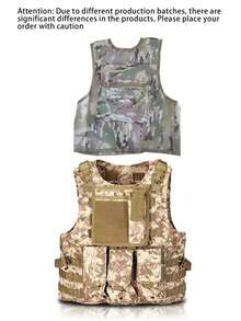 Adjustable Lightweight Military Tactical Vest With MOLLE System And Pockets, Suitable For Airsoft, Paintball, Gaming, And Outdoor Adventure, Ideal For Young Outdoor Enthusiasts, Gamers, Cosplay Fans, And Gift Givers, Great For Outdoor Activities, Birthday Parties, And Cosplay Events, Can Be Used As Tactical Gear, Cosplay Costume, Outdoor Vest, And Military-Themed Gift, For Active Gaming And Practical Protection - Multicolor - View 11