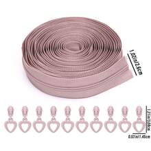 Dây kéo nylon số 3 dài 5 thước Anh kèm 10 đầu kéo hình trái tim = 1 gói, dây kéo số 3 nhiều màu sắc kèm đầu kéo hình trái tim, thích hợp cho túi xách, ví, may vá thay thế, ví tự làm, v.v. - Nhiều màu - Xem 20