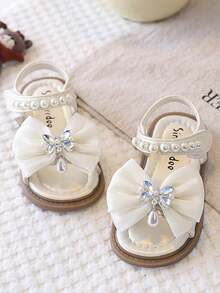 Sandal Anak Perempuan Musim Panas 2025 Gaya Korea Baru Sol Lembut Sepatu Performa Serbaguna Sepatu Putri Anak Sepatu Putri Ujung Bulat - Krem - View 5