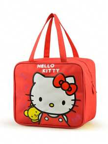 官方授權 Sanrio Hello Kitty 保溫午餐袋，可重複使用保溫保冷手提袋，防水便當盒收納袋，適用於學校、工作、野餐 - 彩色 - 查看 10