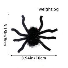1pc Halloween Realistic Spider Hair Clip, Plush Spider BB Clip, Funny Party Decoration Hair Accessory - Multicolor - View 7
