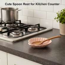 Colorful Shell Ceramic Spoon Holder, Suitable For Stove, Elegant Kitchen Utensil Storage Rack, Heat-Resistant Kitchen Utensil Storage Rack, Can Be Placed On Countertop, Suitable For Bowl And Dish Storage, Ideal Gift For Housewarming And Other Occasions. - Multicolor - View 6