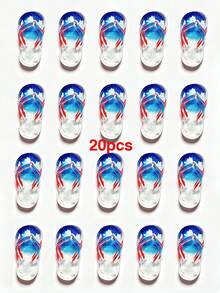 10/20/100 Stücke Sommer Eis Transparent Flip-Flop DIY Zubehör Handgefertigte Materialien Schuhschnallen Wasserflaschen Aufkleber Cremekleber Haarzubehör Harz Charms - Flip-Flops - Übersicht 15