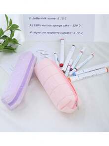 1pc Soft Plush Pencil Case/Cushion/Storage Bag, Designed For Women, Creative Stationery Storage Box, Large Capacity, Cute Cosmetic Bag, Incorporating Japanese Design Style, Back To School Essential; Back To School Supplies, Pencil Case, Backpack - A - View 9