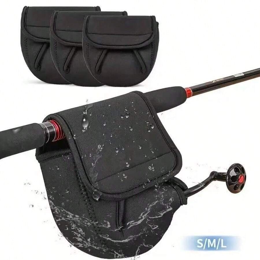 Lure Protective Cover Fishing Reel Bag, Protective Cover Water Drop Reel Spinning Reel Storage Bag, Suitable For Long Cast Spinning Reels, Suitable For 1000-8000 Series Fishing Reels, Includes 3 Different Size Protective Covers, Compatible With Baitcasting Reels/Trolling Reels, Includes Fishing Line Reel Protective Cover