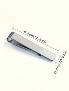 Customized 1pc Men's Tie Clip, Simple Style, Groomsman Proposal Gift Tie Clip, Suitable For Men, Special Occasions, Wedding Gifts - Multicolor - View 8