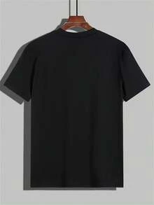 Ride The Wave Big Wave Retro Funny Unique Spring Summer Men's Short Sleeve Crew Neck T-Shirts | Comfortable Tops Suitable For Daily Wear, Outdoor Sports, Parties - 黑色 - 查看 2