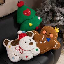 1pc Soft Cute Christmas Plush Throw Pillow Christmas Tree, Gingerbread Man, Christmas Dog Cushion Christmas Tree Decor Hanging Ornament Christmas Eve New Year Home Decor Throw Pillow Car New Year Pillow Christmas Eve Holiday Gift - Multicolor - View 6
