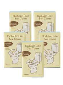 60/50/30/10pcs Disposable Toilet Seat Covers, Thickened Waterproof Washable Travel Toilet Paper Covers, Suitable For Adults, Applicable To Public Restrooms, Camping, Airplanes And Other Places, Portable Toilet Seat Cover Accessories, Travel Essential, Cruise Essential, Bathroom Accessories, Women's Travel Essential, Travel Toilet Seat Covers, Vacation Essential, Camping Essential, Airplane Travel Essential, Toilet Seat Bathroom Decor - Multicolor - View 11