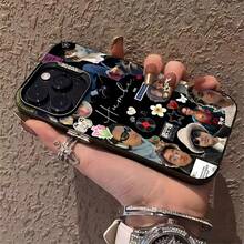 Funda para teléfono con estampado de gafas de sol de panda, compatible con Samsung, Apple, VIVO, OPPO, , Transsion, ,  y Honor. Fabricada en TPU, ofrece protección contra golpes y caídas. Un regalo ideal para familiares y amigos. - Negro - Ver 5