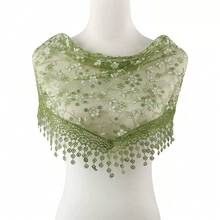 1pc 2026 New Women's Floral Lace Headscarf, Simple Bridal Veil, Shawl, Lightweight And Breathable, Suitable For Weddings, Parties, Casual Occasions - Multicolor - View 15