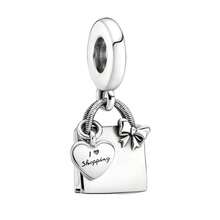 1Pc Silver Pendant Beads, A Classic Minimalist Style Travel Pendant Bead, Suitable For Making Handcrafted Bracelets, Necklaces And Jewelry Accessories - Silver - View 29