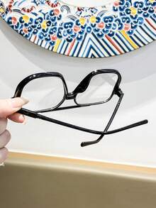 1 Pair Women's Plastic Classic Aviator Frames, French Romantic Elegant High-End Casual Texture, Fashion Glasses Suitable For Campus Model Street Photography Afternoon Tea Wear - Black - View 8