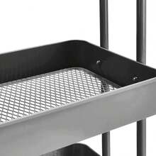 Charcoal 3-Tier Rolling Kitchen Cart With Wheels Storage Trolley For Home Office Bathroom Organization - Charcoal - View 7