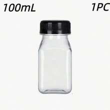 1pc/4pcs - 100ml - Leak-Proof Transparent Plastic Juice Bottle - Suitable For Milkshakes, Milk And Homemade Beverages - Outdoor Sports Juice Container/Water Bottle - Multicolor - View 14