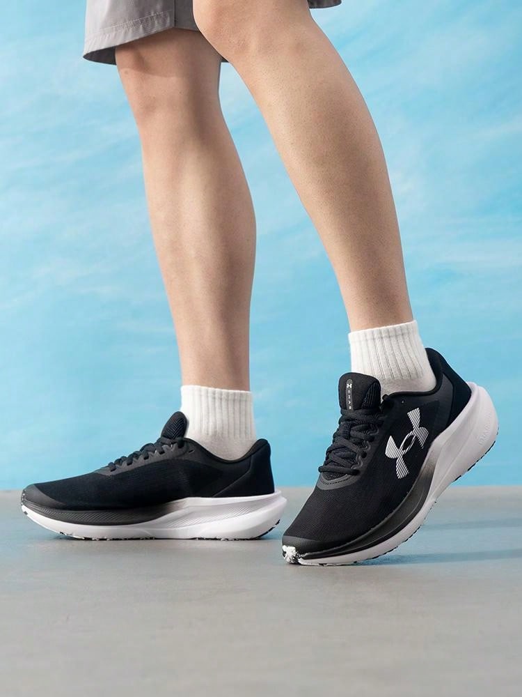 Under Armour Men's Chase 2026 Summer New Style Breathable Fitness Training Running Shoes 6014417-001 - Black/white - View 1