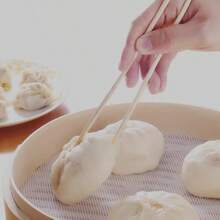 1 pieza Tapete de silicona grueso y redondo para vapor, resistente al calor alto, antiadherente y reutilizable, fácil de limpiar y lavable en lavavajillas, multiusos para cocinar al vapor dumplings, bollos bao, rollos, verduras y alimentos del hogar - Ver 5