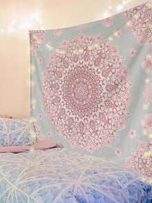 One Mandala Bohemian Pattern Tapestry, Modern Polyester Square Decorative Wall Hanging, Suitable For Living Room And Bedroom - Multicolor - View 12
