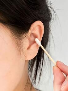 雙頭竹棒 耳鼻清潔 化妝與個人護理衛生 雙頭化妝竹棉棒 耳朵清潔 口紅化妝卸妝 家用個人護理必需品 - 雙頭 - 查看 3