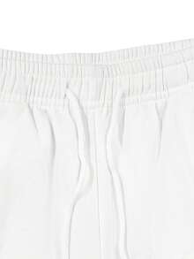 Hidkat Men's New Cuffed Long Pants, Minimalist Fashion Fit, Elastic Drawstring, Slanted Pockets, Suitable For Outdoor Travel And Casual Daily Wear. - White - View 5