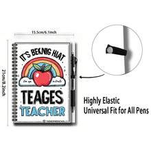 1 Set Cute Cartoon Apple Rainbow Pattern Spiral Coil Notebook With Pen, Great Helper For Work And Study, Suitable For Graduation, Birthday And Other Occasions, Can Be Used As Diary, Daily Planner And Memo, Selected Gift Choice - F+A Pen - View 3