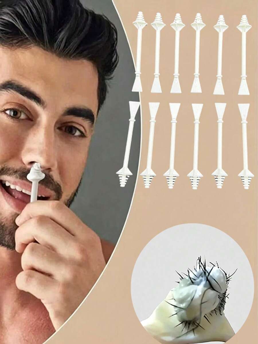2/15/25/60/100pcs Double-Ended Waxing Sticks, Used For Precise Nose Hair Removal And Ear Cleaning, Facial And Eyebrow Removal, Multi-Purpose Waxing Sticks