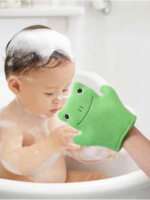 1 pièce Gant de bain en éponge pour enfants motif dessin animé, sans douleur et non irritant pour la peau, fonction anti-ampoules, convient pour une utilisation à la maison, applicable aux bébés, nettoyage de la peau, brosse de toilette - Multicolore - Voir 3