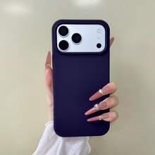液態矽膠 3 層全覆蓋柔軟橡膠手機殼，適用於 iPhone 17 Pro 17 Pro Max 17，清新夏季配色，防震保護殼配耐刮微纖維內襯，相容於 13 11 16 Pro Max 15 14 Plus 12 Mini XS Max 7 8 Plus - 莓果紫 - 查看 6