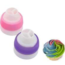 2/4/6pcs 3-Color Piping Nozzles, Multi-Purpose Plastic Cake Decorating Tips With Converter, Suitable For Piping Bags, Outdoor Kitchen Baking Tools - Multicolor - View 8