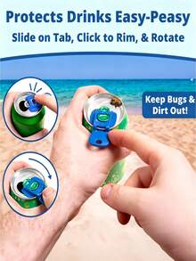 Soda Can Opener Keychain Pendant - Lightweight And Portable, Suitable For Family Gatherings, Outdoor Activities, Office And Other Occasions. This Keychain/Beverage Dust Cover Is A Convenient Tool For Various Occasions. - Multicolor - View 6