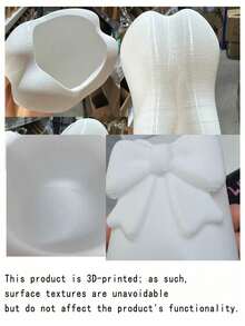 Mini Cream-Colored Bow-Shaped Creative Toothbrush Holder, Can Be Used As A Toothbrush Cup Or Desktop Storage Organizer. It Can Hold Toothbrushes, Toothpaste And Other Items. At The Same Time, It Can Also Be Used As A Flower Pot Or Vase To Add Decorative Effect To The Vanity, Making It An Ideal Choice Among Bathroom Supplies. Perfect For Creating A Warm Home Bathroom Atmosphere, And Also An Ideal Choice For Autumn Decor And Back To School Season. - Multicolor - View 3