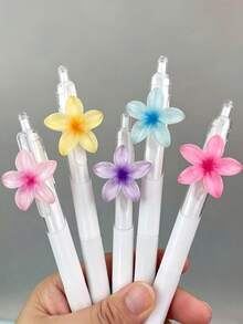 1pc 0.5mm Black Ink Pen With Daisy Flower Design, Smooth Writing, Creative Stationery Set, Suitable For Daily Office Use Or As A Gift, Fashionable And Durable Lightweight Plastic Pen Set, Multi-Pack, Ideal For Office Workers And Gift Buyers - Random - View 8