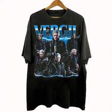 Tricou unisex vintage stil bootleg anii '90 Vergil, tricou retro Vergil 5, cadou pentru bărbați și femei - Negru - Vizualizare 1