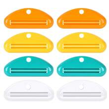 Extrusor de pasta de dientes manual creativo, dispensador exprimidor de tubo de pasta de dientes de plástico colorido, herramienta exprimidora de pasta de dientes colgante, adecuado para pasta de dientes de baño, crema, extrusor cosmético - Multicolor - Ver 15