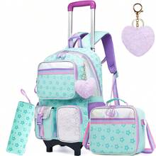 Girls' Rolling Backpack - Cute Carry-On Bag With Crossbody Bag And Pencil Case, Suitable For Elementary Students - 14+ Girls' Travel Luggage - Children's Rolling Bags - View 17