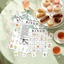Juego de Bingo para Baby Shower Verde Salvia 33 Piezas, 24 Tarjetas de Bingo, 7 Fichas, 1 Tarjeta de Presentación, Tarjeta de Reglas del Juego, Juego Interactivo Divertido para Adultos y Amigos, Neutro de Género, Cumpleaños, Reunión Familiar, Suministros para Fiesta de Baby Shower, Recuerdos de Fiesta, Decoración para Fiesta de Revelación de Género - Verde - View 5